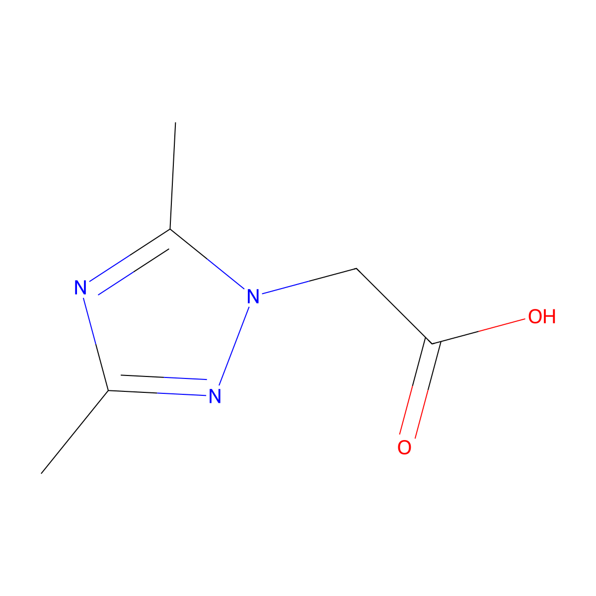 2-(3,5-Dimethyl-1H-1,2,4-Triazol-1-Yl)Acetic Acid molecular structure, CAS 684249-99-8