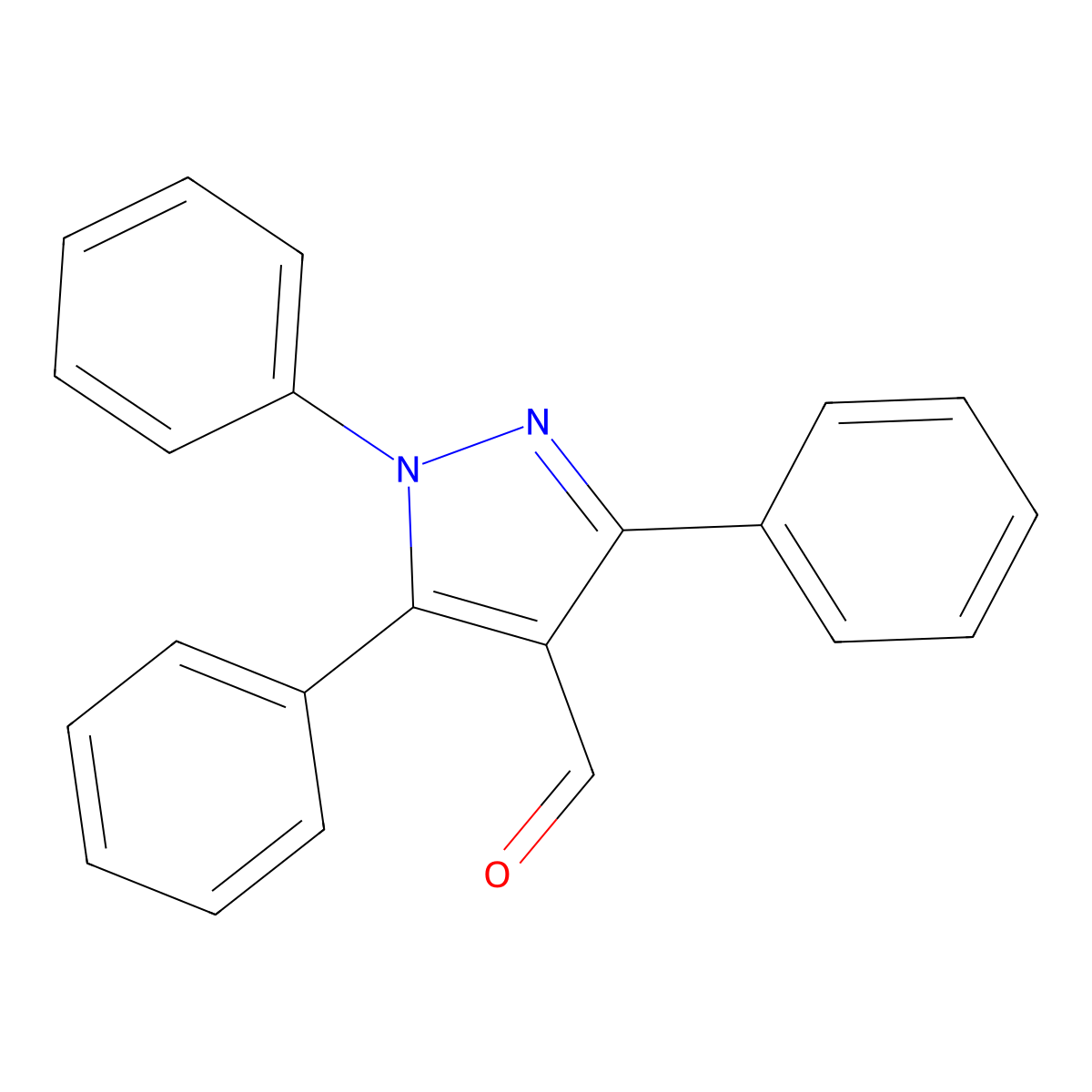 1,3,5-Triphenylpyrazole-4-carbaldehyde molecular structure, CAS 68426-71-1