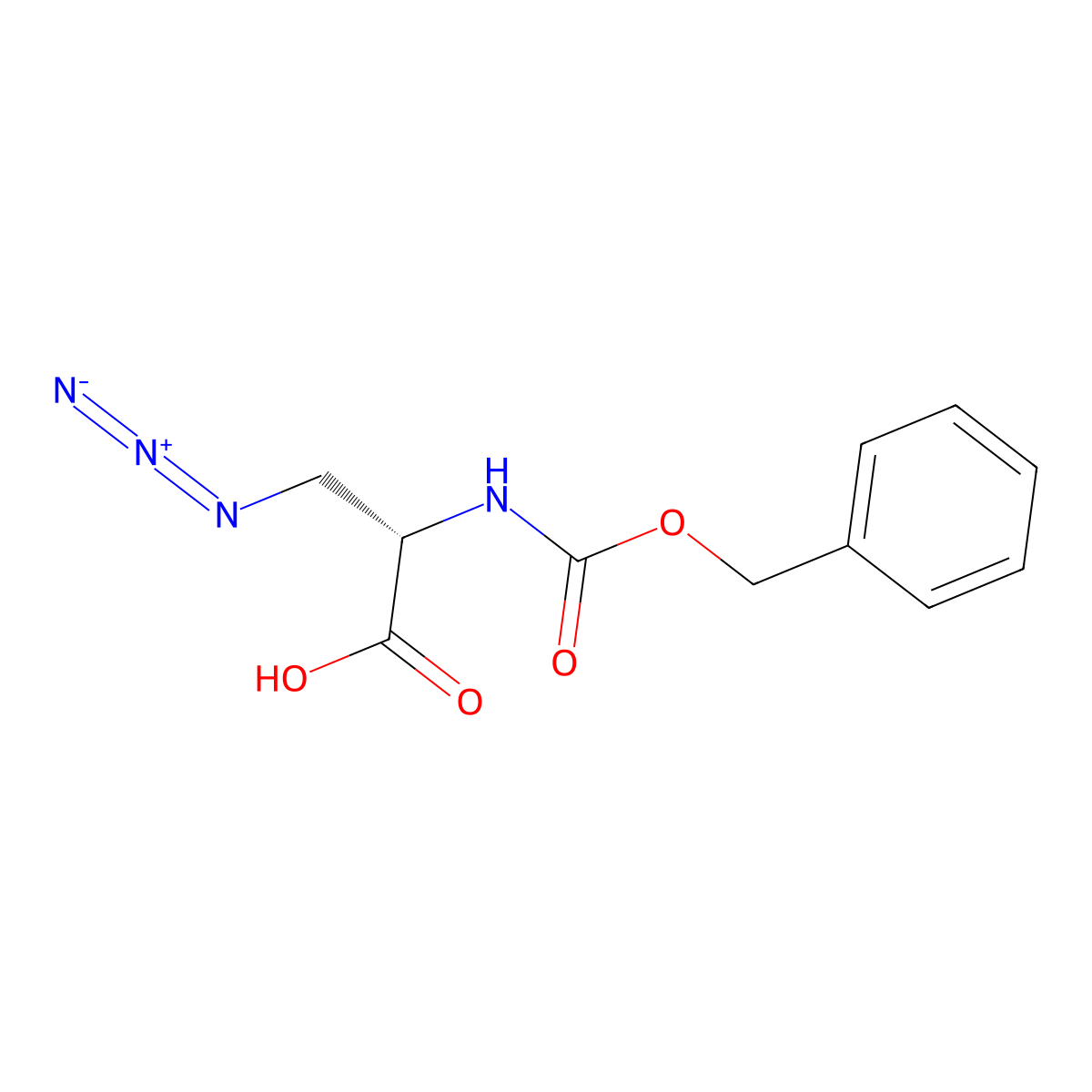 (S)-2-Benzyloxycarbonylamino-3-azidopropanoic acid cyclohexylamine molecular structure, CAS 684270-44-8