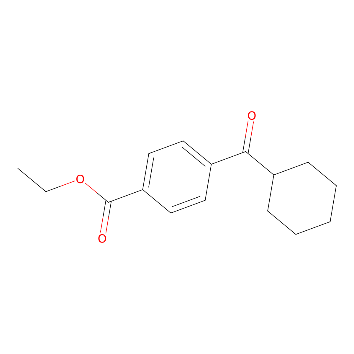 Ethyl 4-(cyclohexanecarbonyl)benzoate molecular structure, CAS 684271-09-8