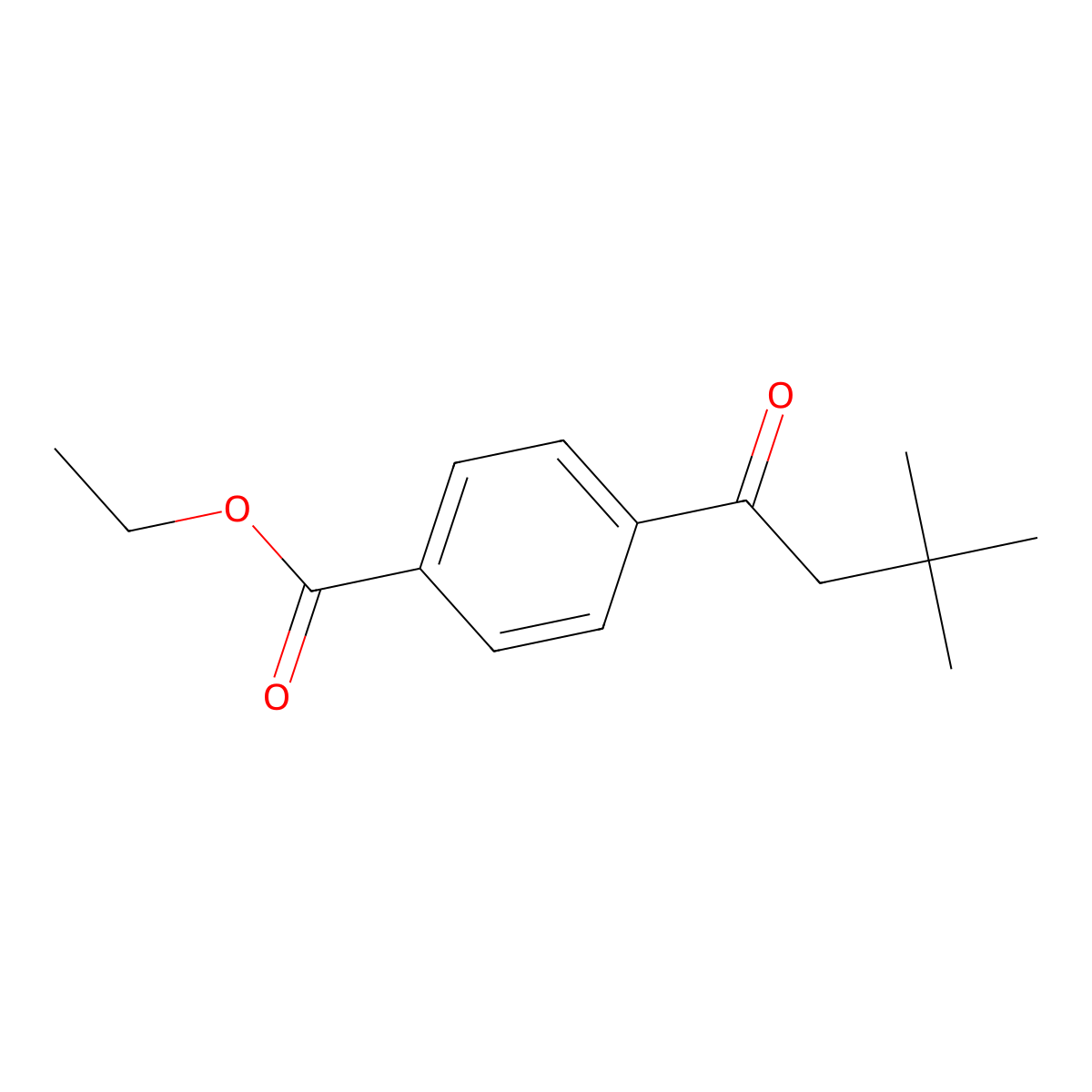 4'-Carboethoxy-3,3-dimethylbutyrophenone molecular structure, CAS 684271-10-1