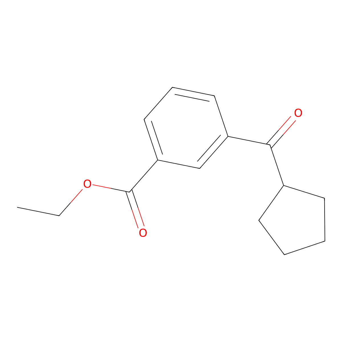 Ethyl 3-(cyclopentanecarbonyl)benzoate molecular structure, CAS 684271-12-3