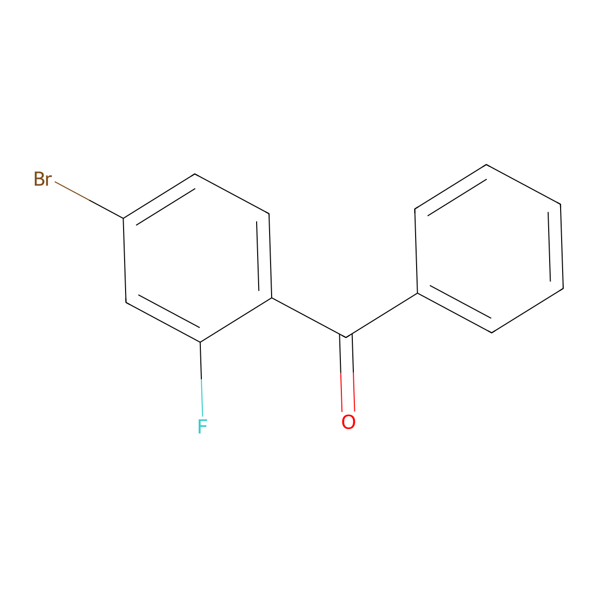 (4-Bromo-2-fluorophenyl)(phenyl)methanone molecular structure, CAS 684271-17-8
