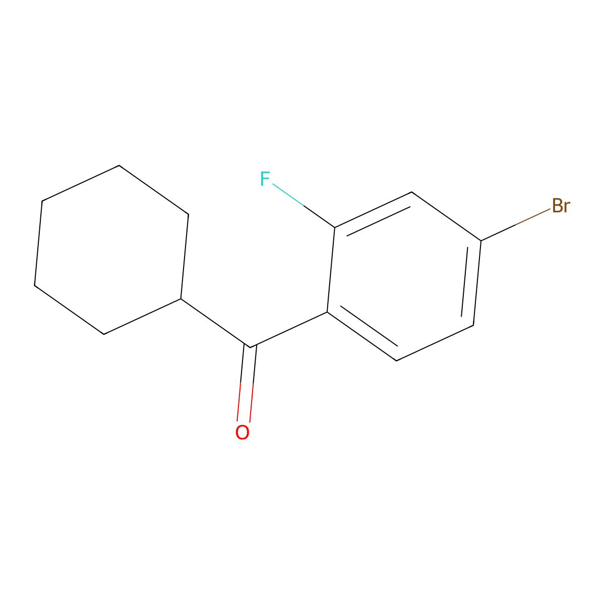 4-Bromo-2-fluorophenyl cyclohexyl ketone molecular structure, CAS 684271-18-9