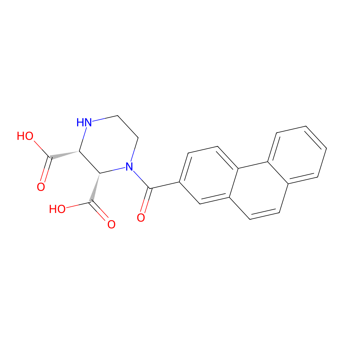 (2s,3r)-1-(Phenanthren-2-Ylcarbonyl)piperazine-2,3-Dicarboxylic Acid molecular structure, CAS 684283-16-7