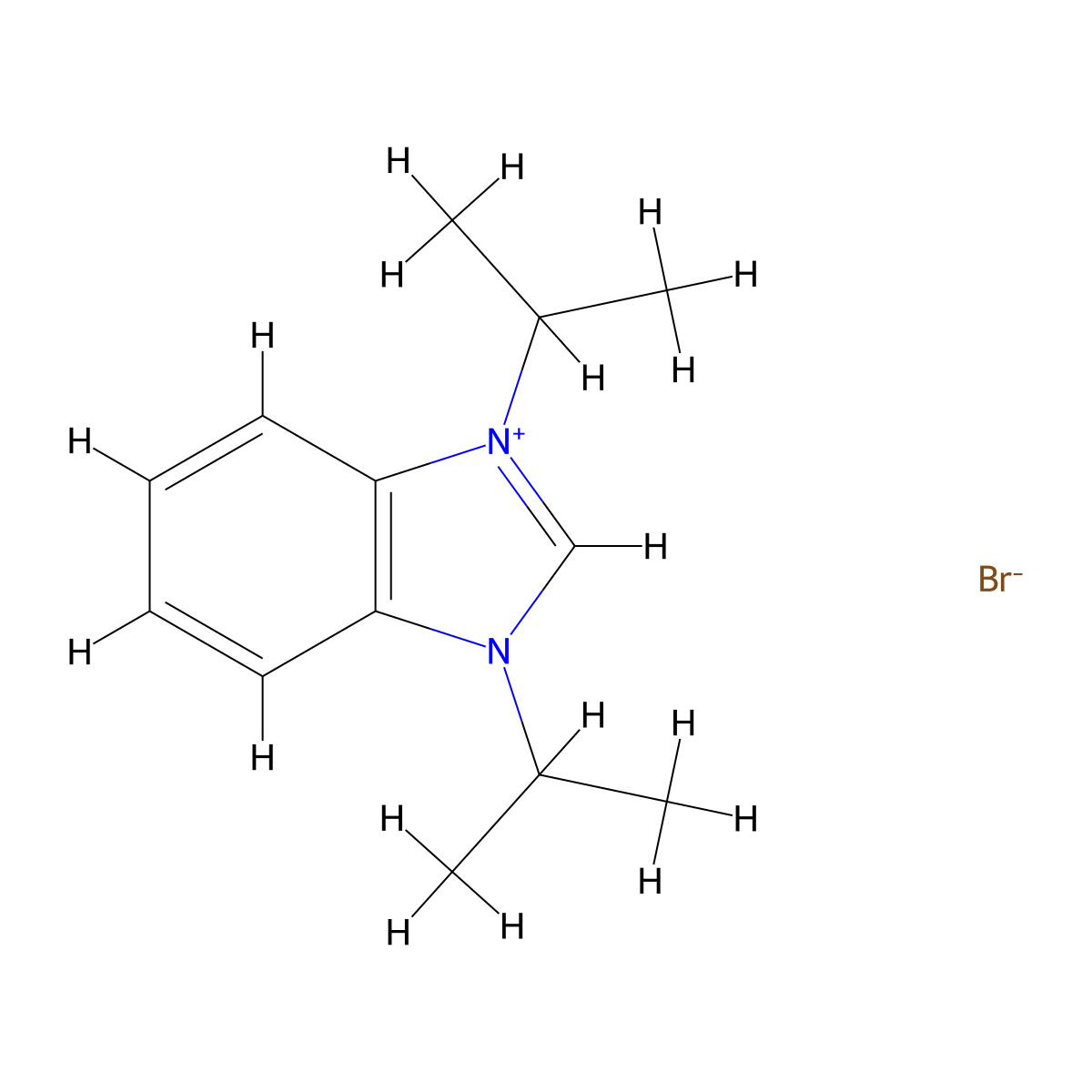 1,3-Diisopropylbenzimidazolium Bromide molecular structure, CAS 684283-51-0