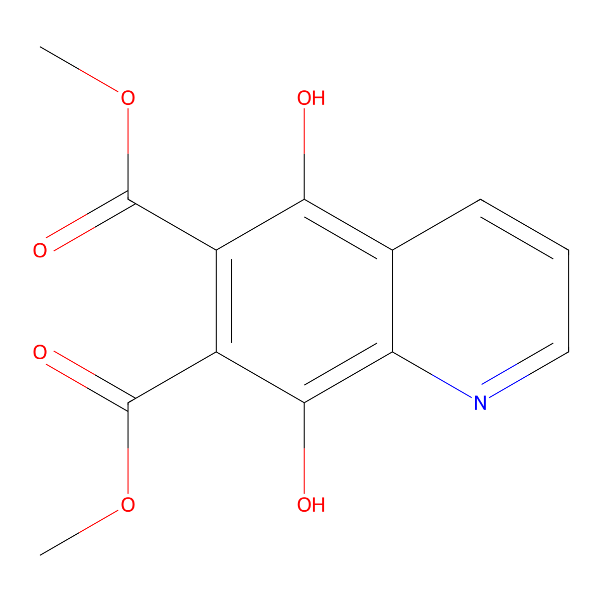 Dimethyl 5,8-dihydroxyquinoline-6,7-dicarboxylate molecular structure, CAS 684287-56-7