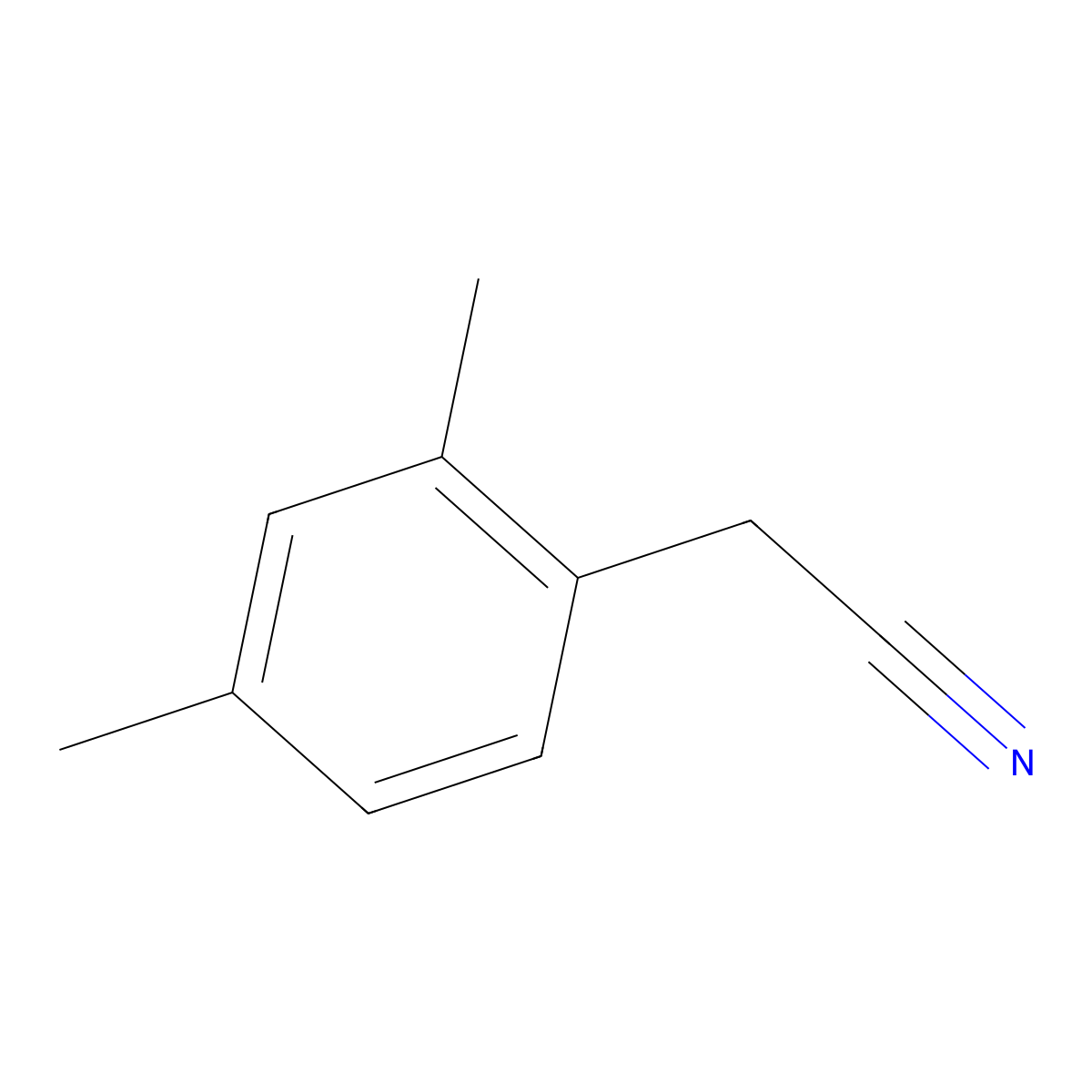 2,4-Dimethylphenylacetonitrile molecular structure, CAS 68429-53-8