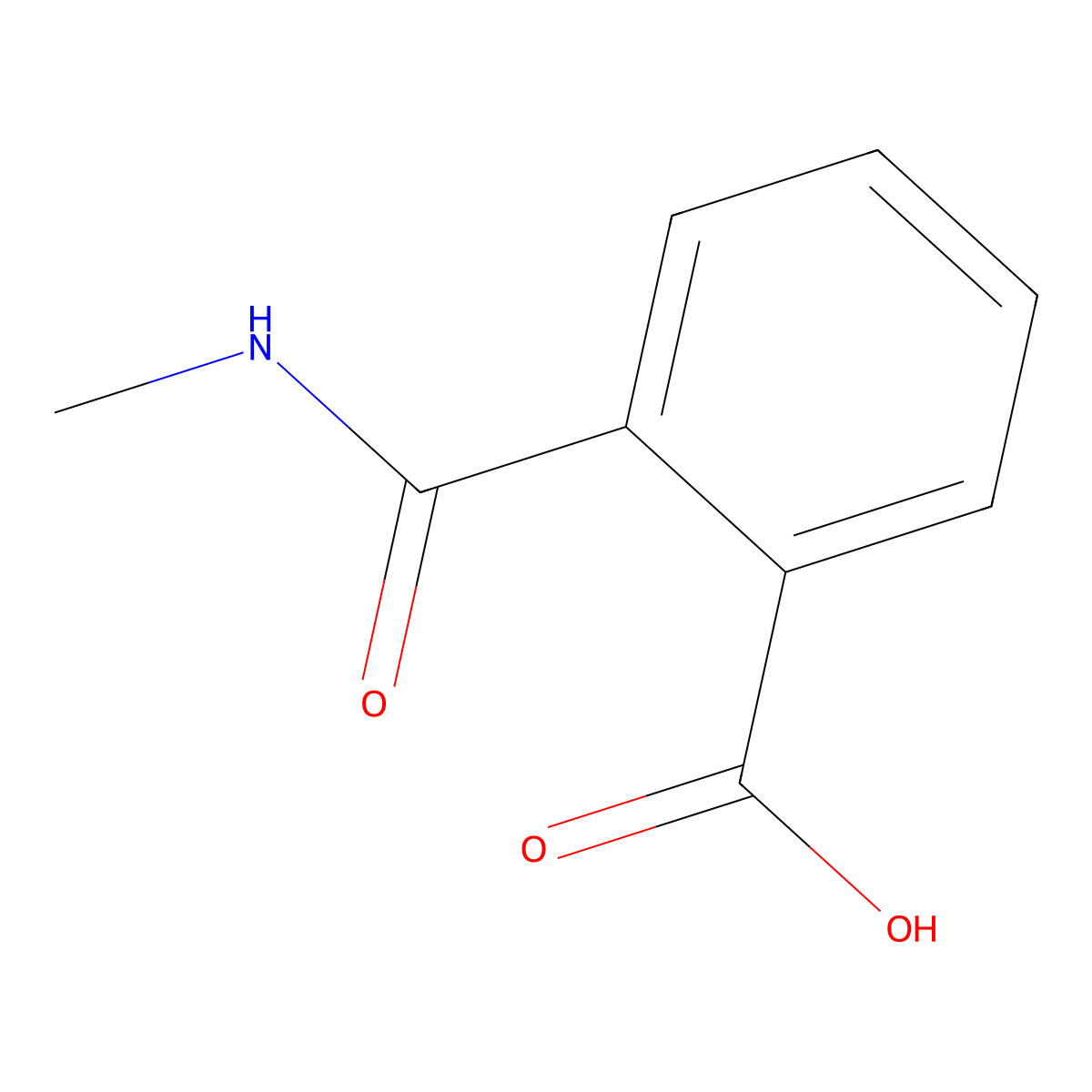 2-(Methylcarbamoyl)benzoic acid molecular structure, CAS 6843-36-3