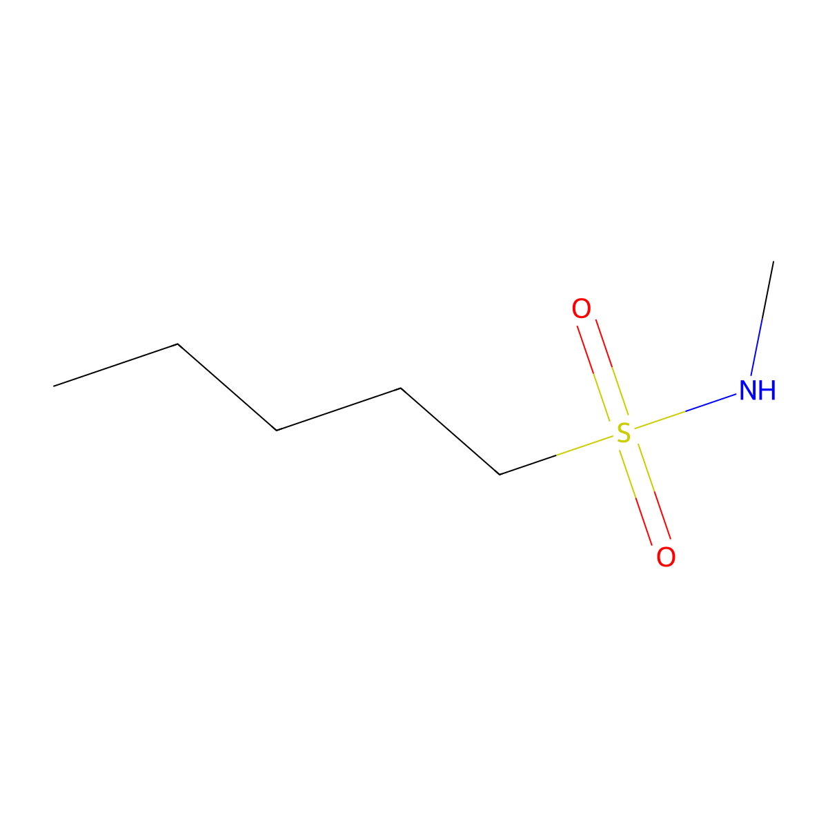 N-methylpentane-1-sulfonamide molecular structure, CAS 6843-43-2