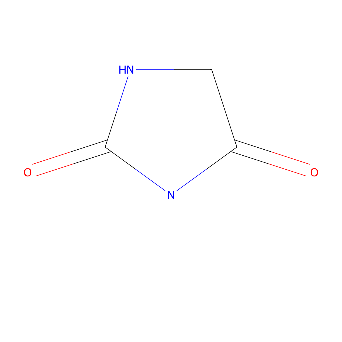 2,4-Imidazolidinedione, 3-methyl- molecular structure, CAS 6843-45-4