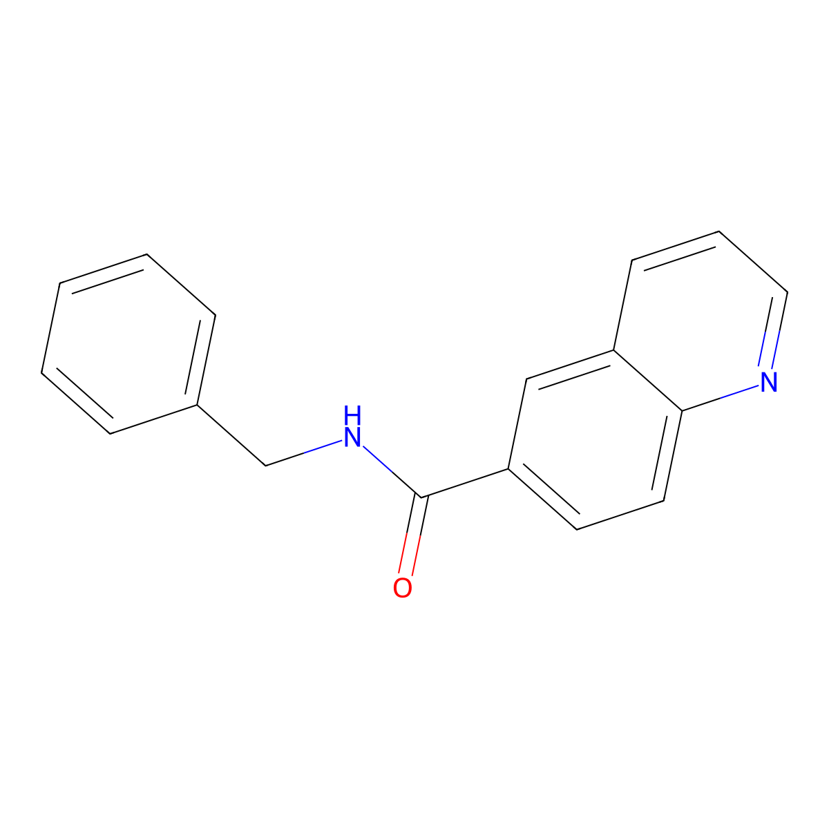 N-benzylquinoline-6-carboxamide molecular structure, CAS 6843-60-3