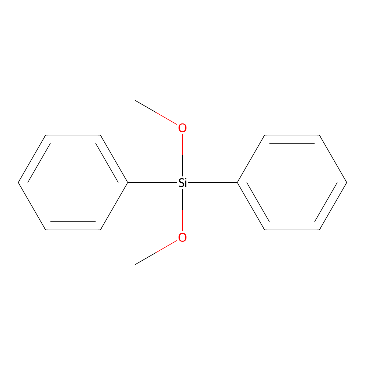 Diphenyldimethoxysilane molecular structure, CAS 6843-66-9