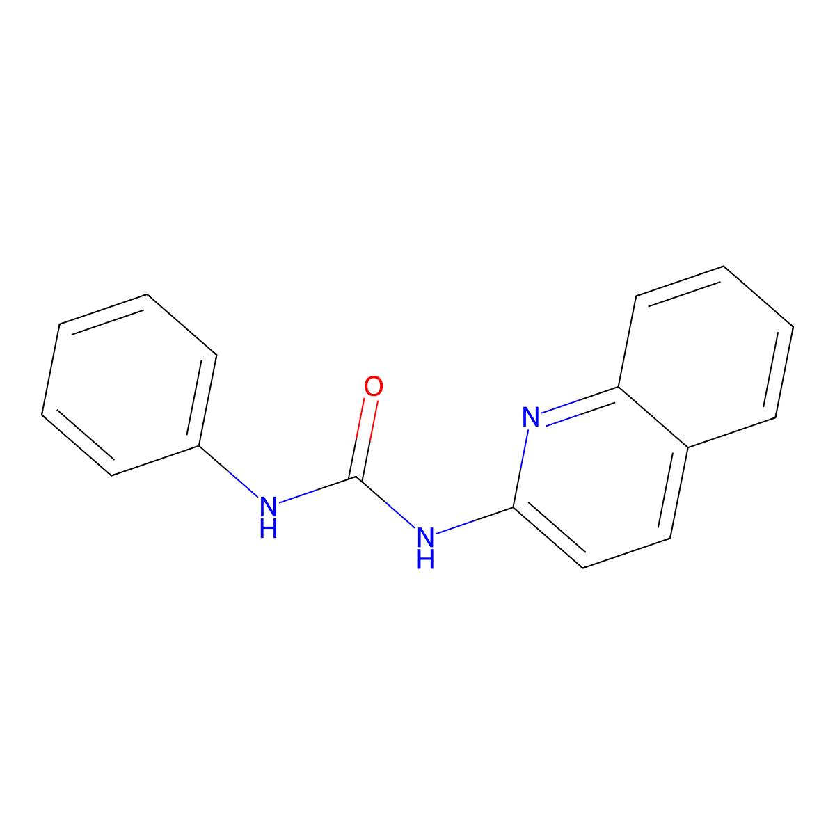 Urea, N-phenyl-N'-2-quinolinyl- molecular structure, CAS 68435-53-0