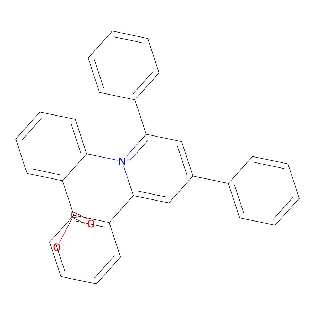 2-(2,4,6-Triphenyl-1-pyridiniumyl)benzoate molecular structure, CAS 68436-05-5