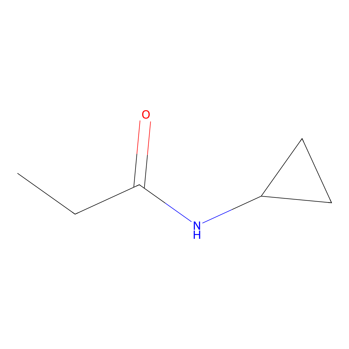 N-cyclopropylpropanamide molecular structure, CAS 68437-52-5