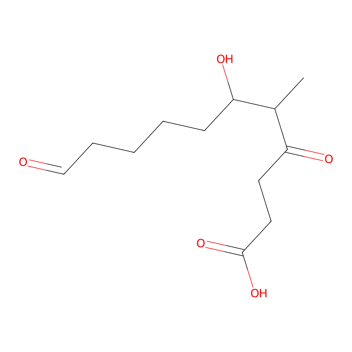 6-Hydroxy-5-methyl-4,11-dioxoundecanoic acid molecular structure, CAS 68441-17-8