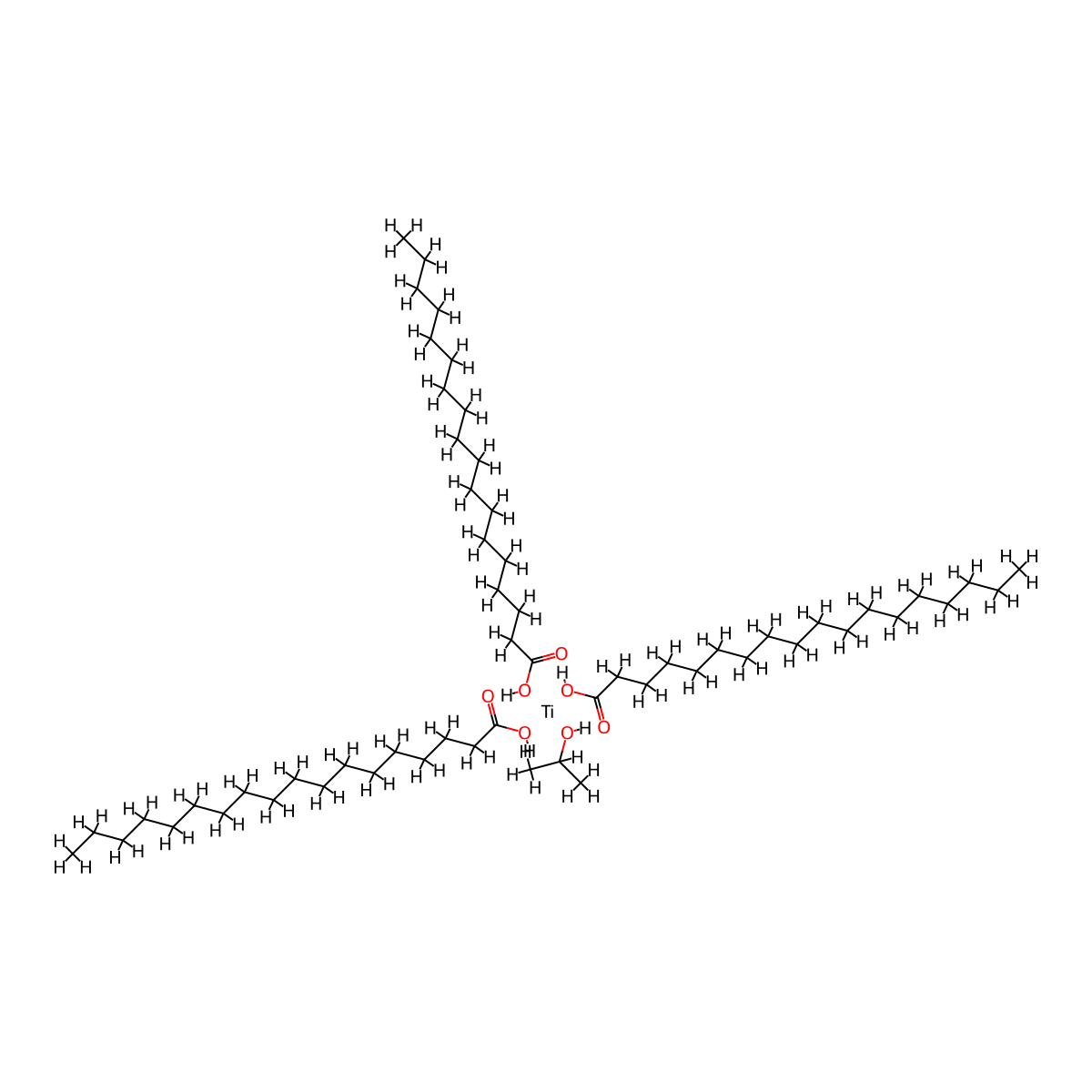 Titanium, tris(octadecanoato-kappaO)(2-propanolato)-, (T-4)- molecular structure, CAS 68443-53-8