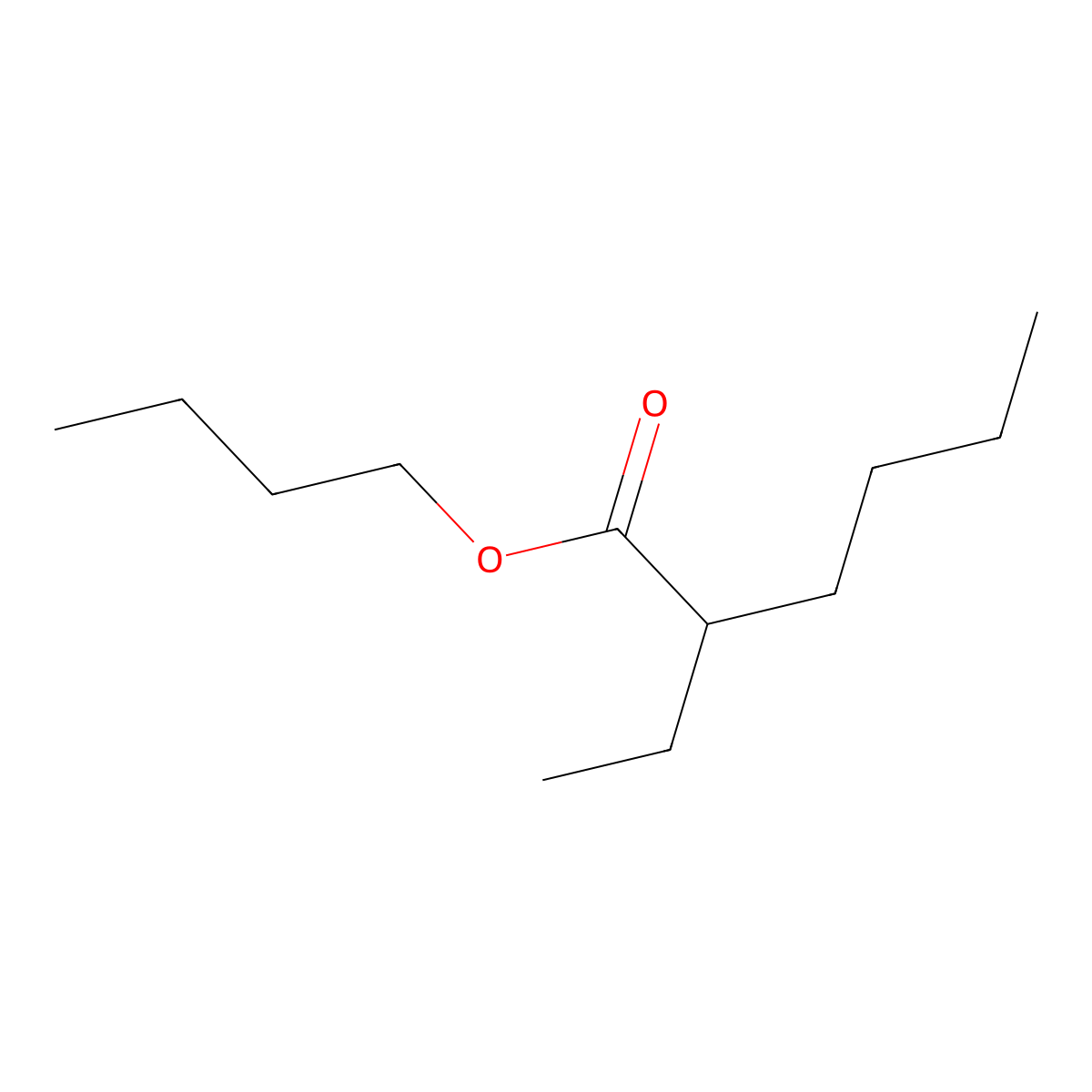 Hexanoic acid, 2-ethyl-, butyl ester molecular structure, CAS 68443-63-0