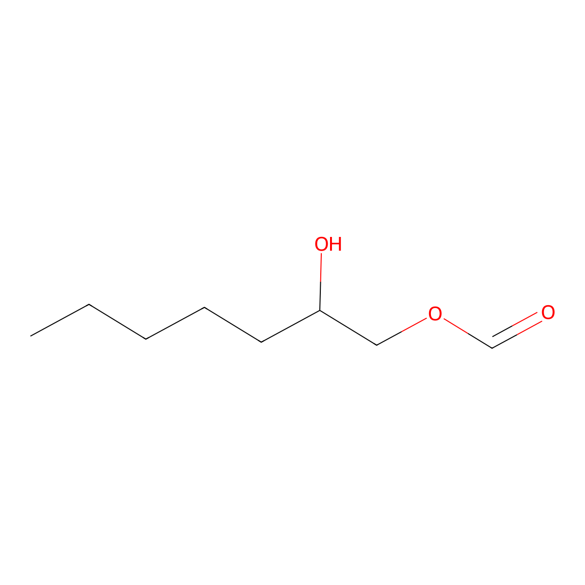 1,2-Heptanediol, 1-formate molecular structure, CAS 68443-65-2