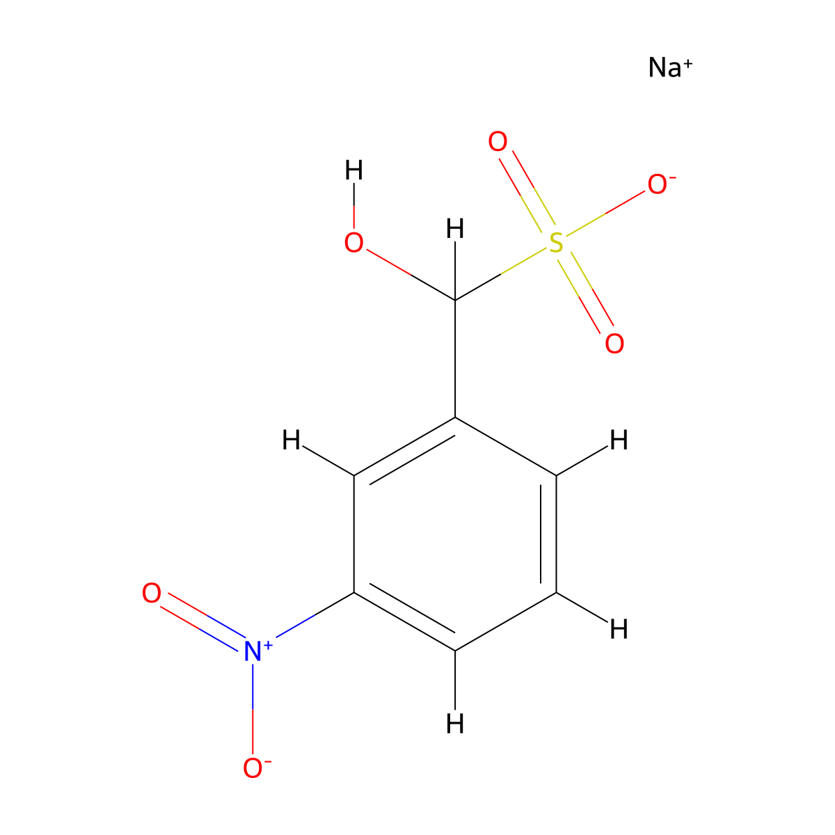 Benzenemethanesulfonic acid, alpha-hydroxy-3-nitro-, sodium salt (1:1) molecular structure, CAS 68444-12-2