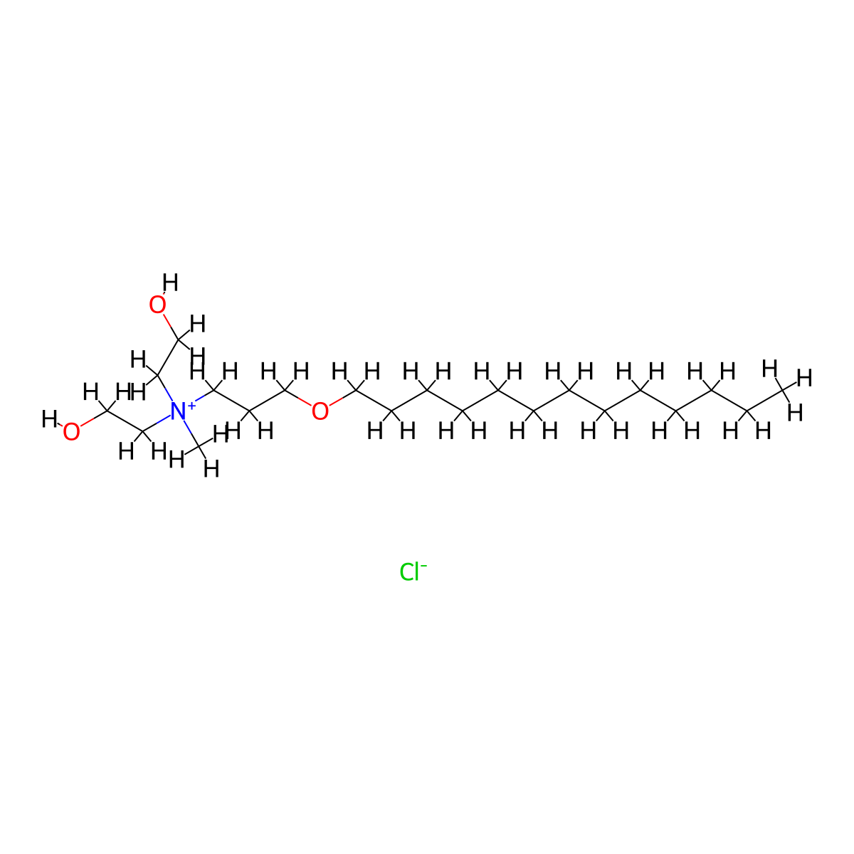1-Propanaminium, N,N-bis(2-hydroxyethyl)-N-methyl-3-(tridecyloxy)-, chloride (1:1) molecular structure, CAS 68444-16-6