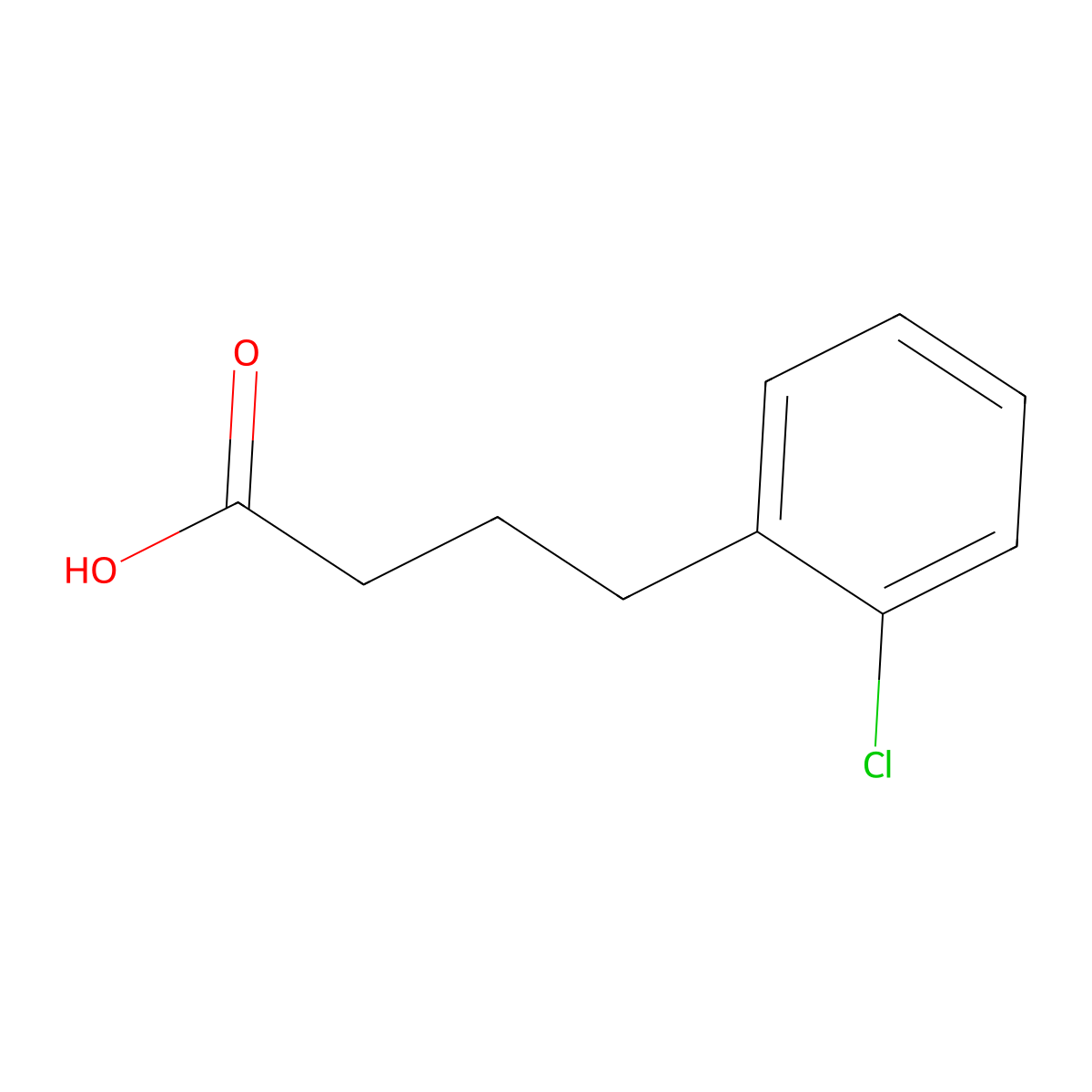 4-(2-Chlorophenyl)butanoic acid molecular structure, CAS 68449-31-0