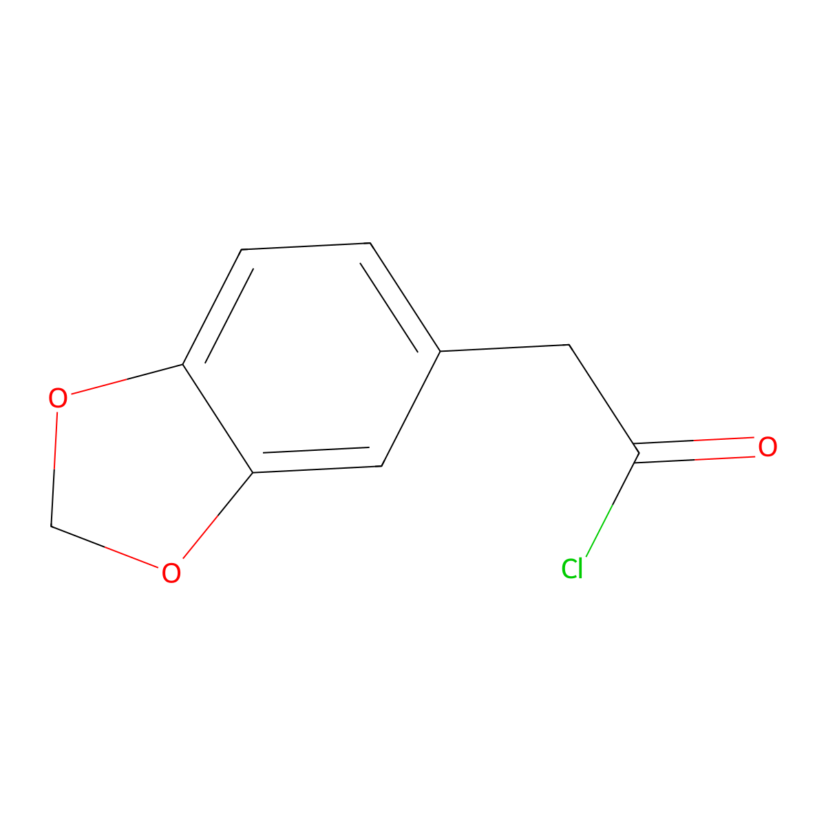 Benzo(1,3)dioxol-5-yl-acetyl chloride molecular structure, CAS 6845-81-4