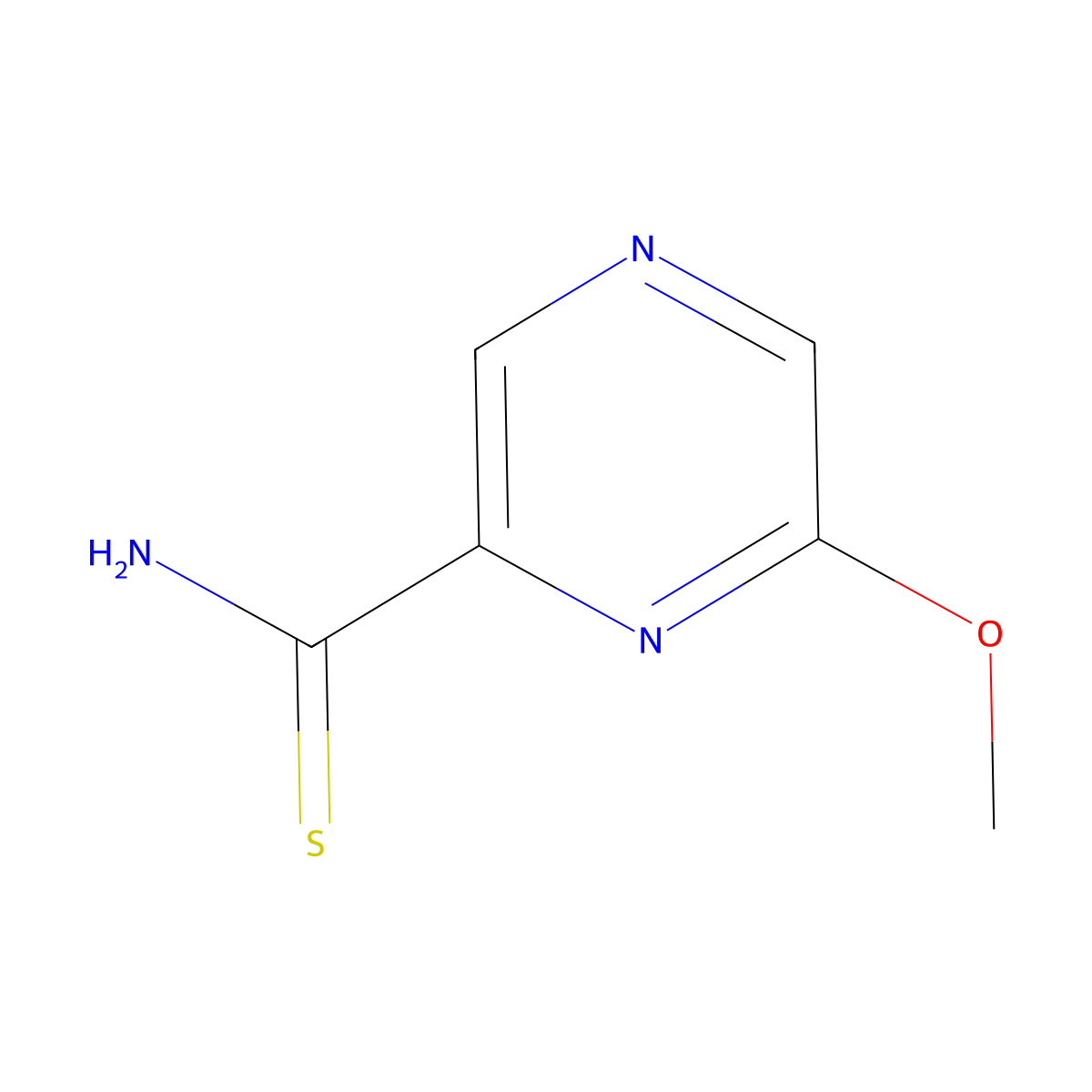 6-Methoxypyrazine-2-carbothioamide molecular structure, CAS 68450-42-0