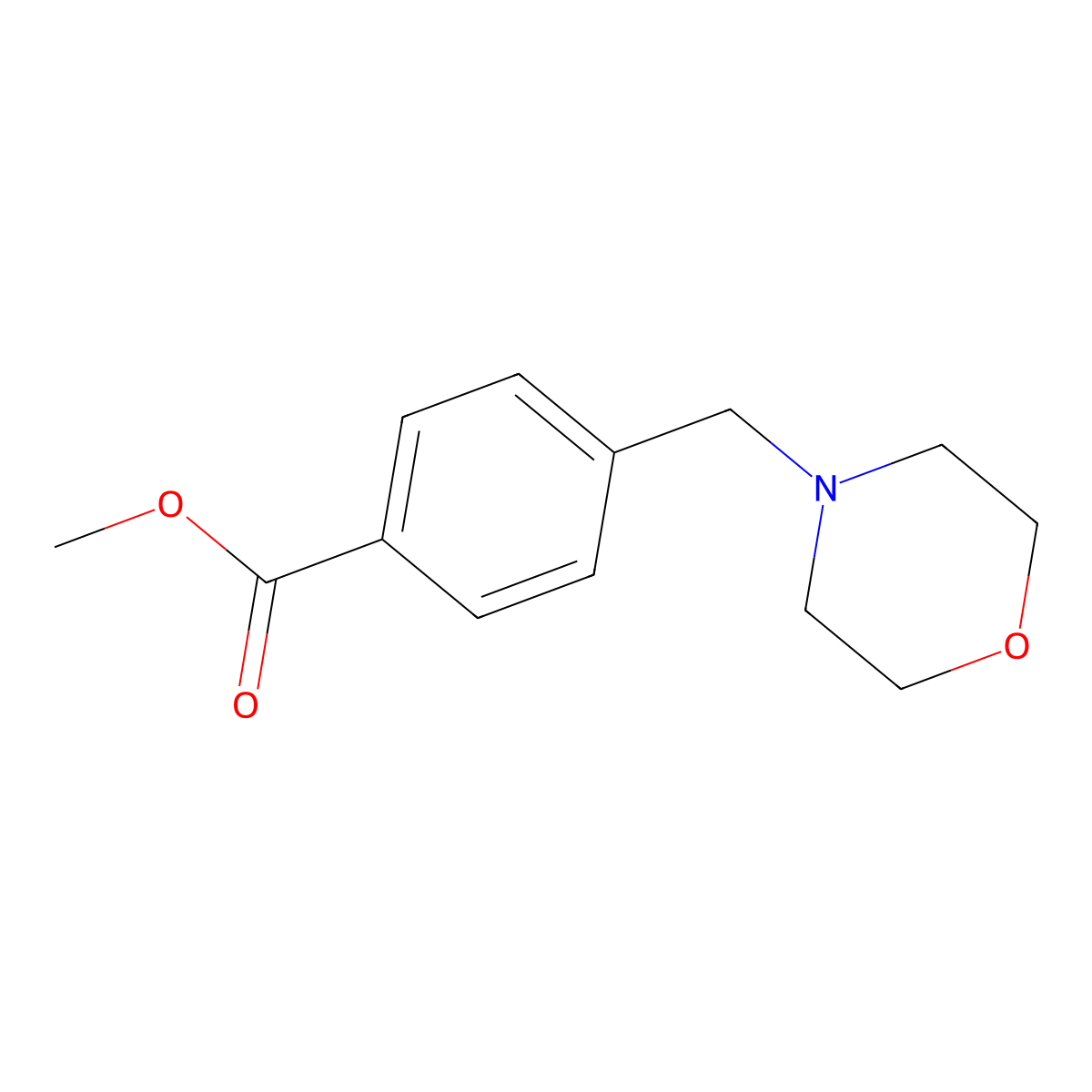 Methyl 4-(morpholin-4-ylmethyl)benzoate molecular structure, CAS 68453-56-5