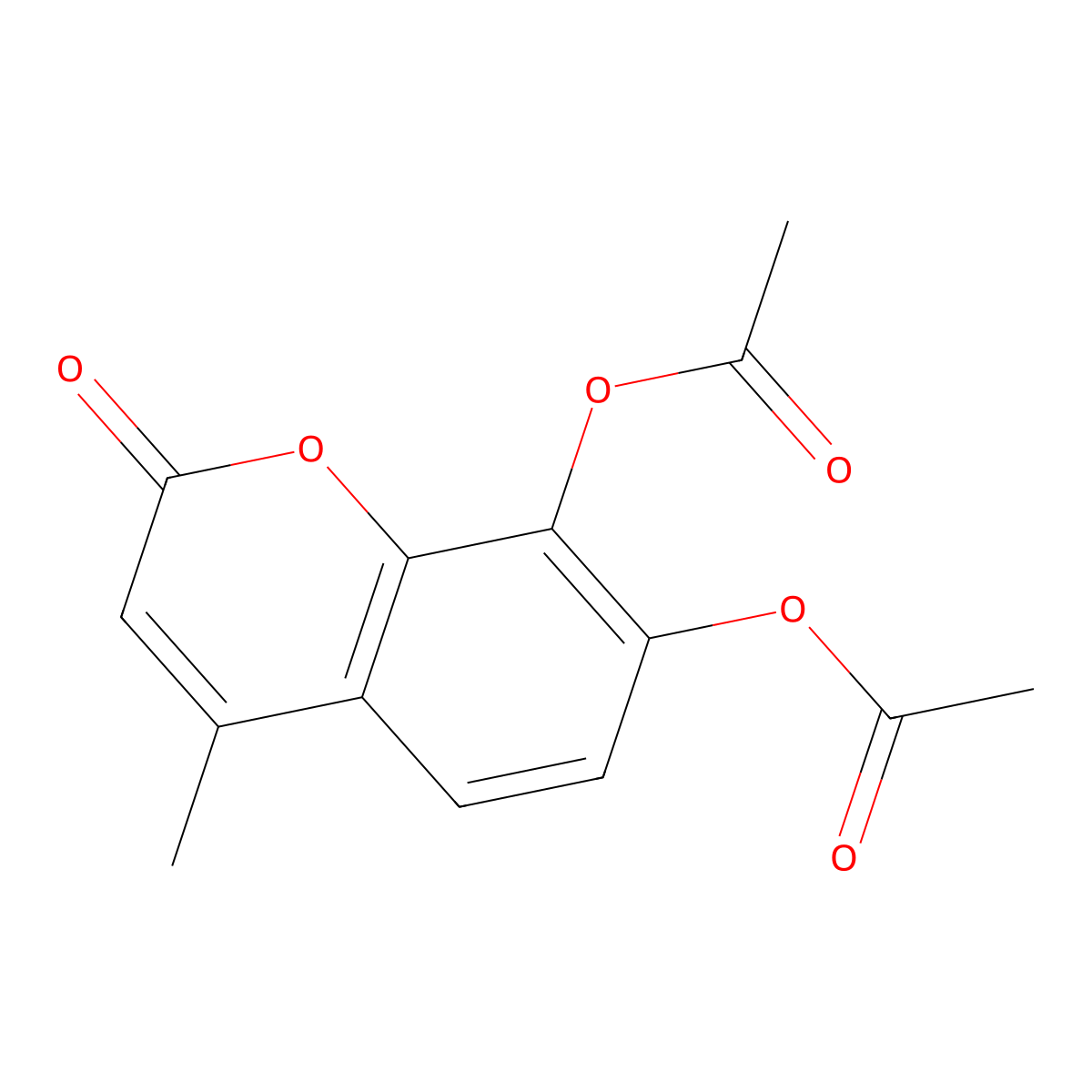 7,8-Diacetoxy-4-methylcoumarin molecular structure, CAS 68454-15-9