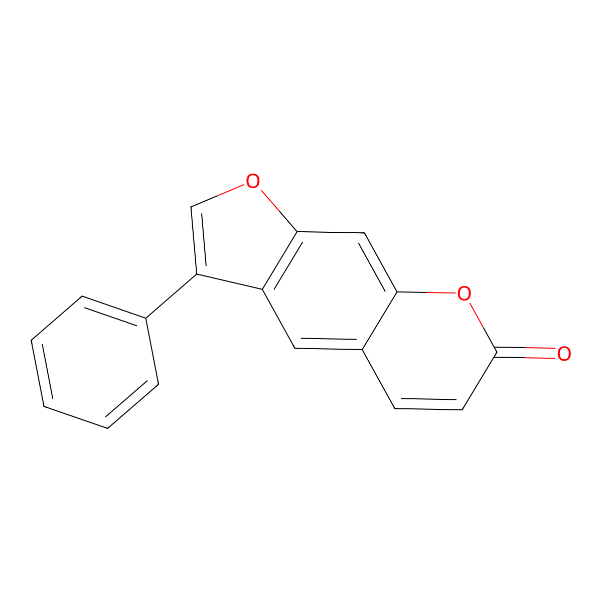 7H-Furo[3,2-g][1]benzopyran-7-one, 3-phenyl- molecular structure, CAS 68454-20-6