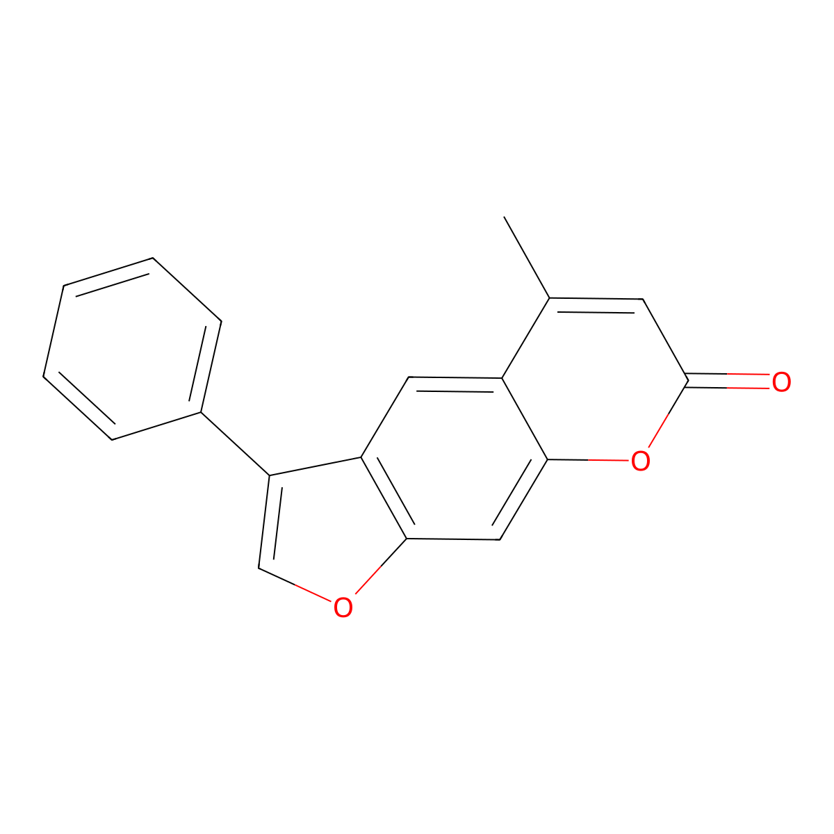 5-methyl-3-phenyl-7H-furo[3,2-g]chromen-7-one molecular structure, CAS 68454-22-8