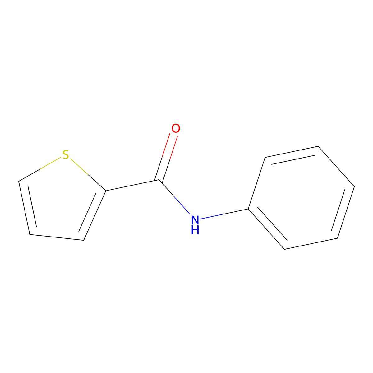N-phenylthiophene-2-carboxamide molecular structure, CAS 6846-13-5