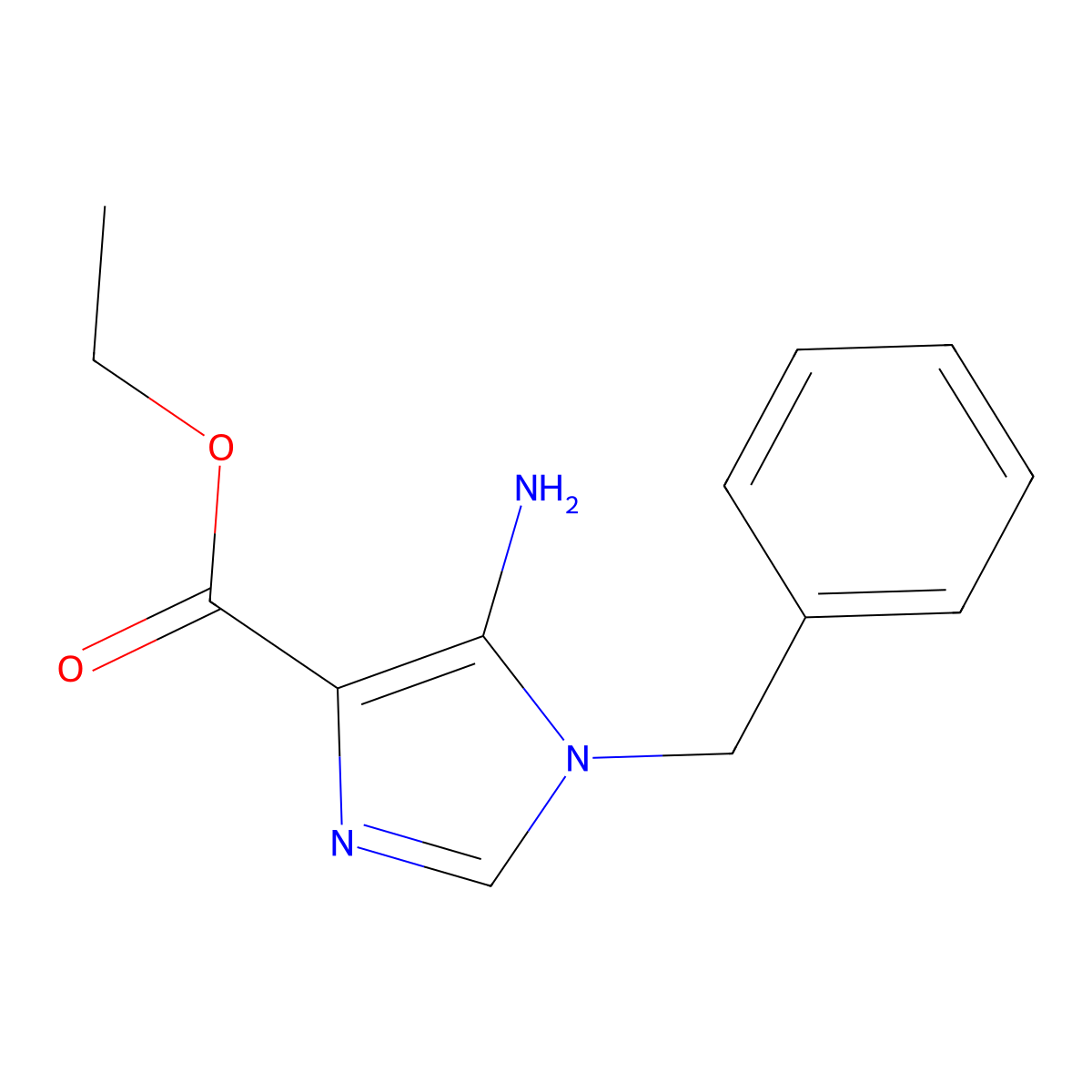 Ethyl 5-Amino-1-benzyl-1H-imidazole-4-carboxylate molecular structure, CAS 68462-61-3