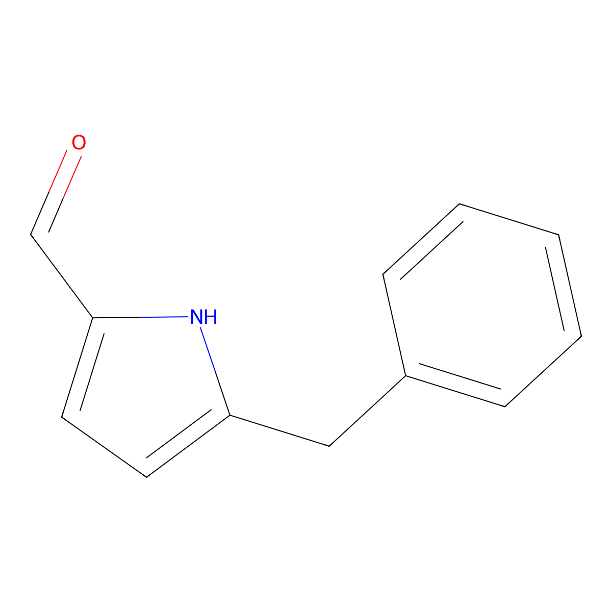 5-benzyl-1H-pyrrole-2-carbaldehyde molecular structure, CAS 68464-72-2