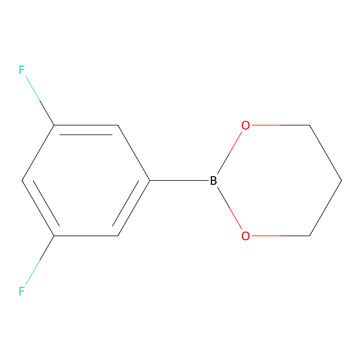 2-(3,5-Difluorophenyl)-1,3,2-dioxaborinane molecular structure, CAS 684648-47-3