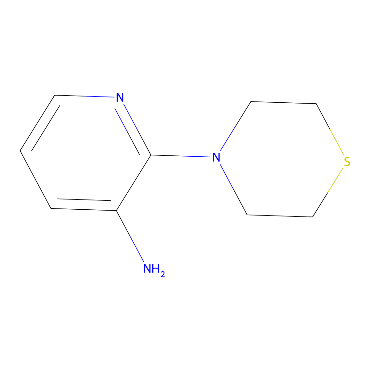 2-(4-thiomorpholinyl)-3-Pyridinamine molecular structure, CAS 684648-99-5