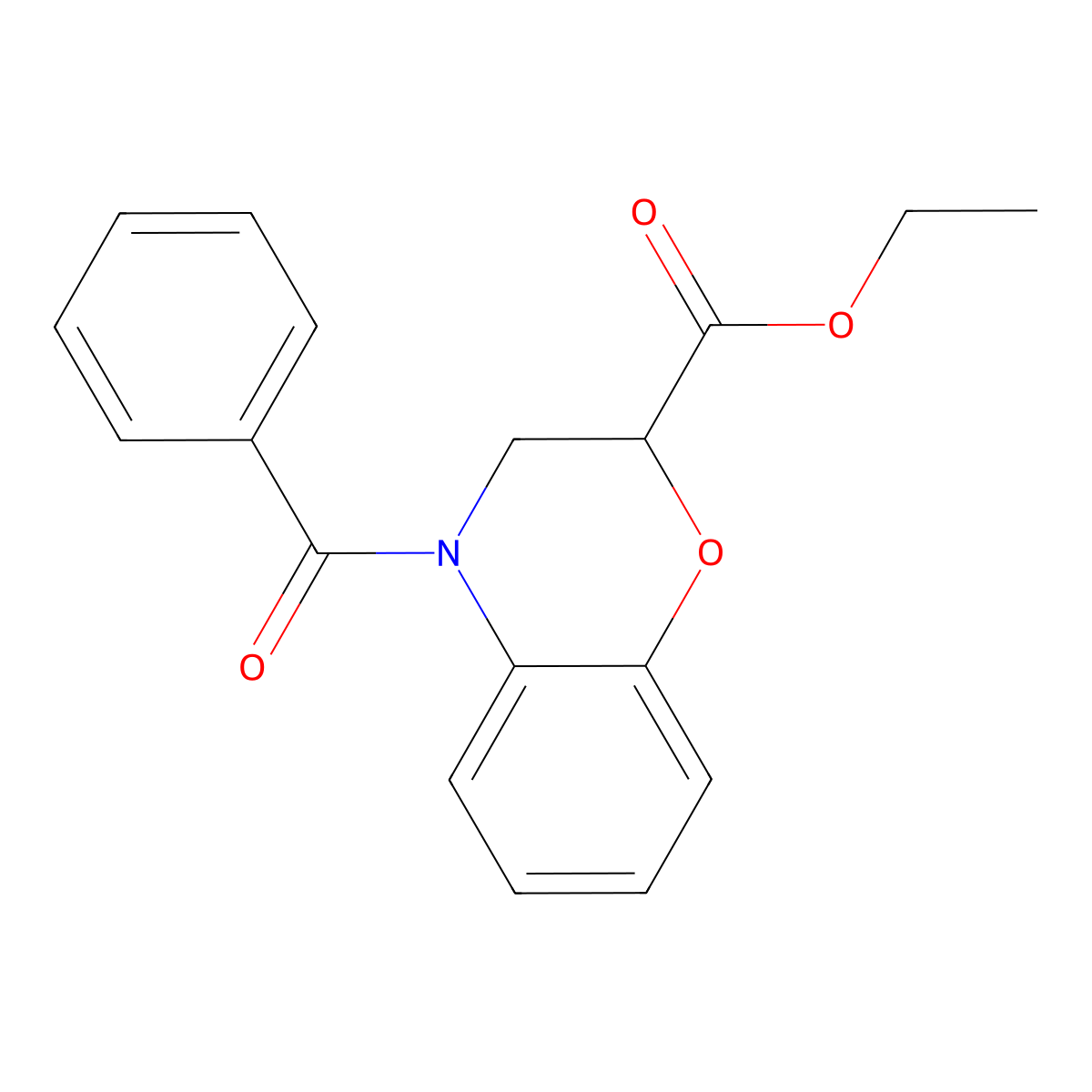 ethyl 4-benzoyl-3,4-dihydro-2H-1,4-benzoxazine-2-carboxylate molecular structure, CAS 68466-11-5