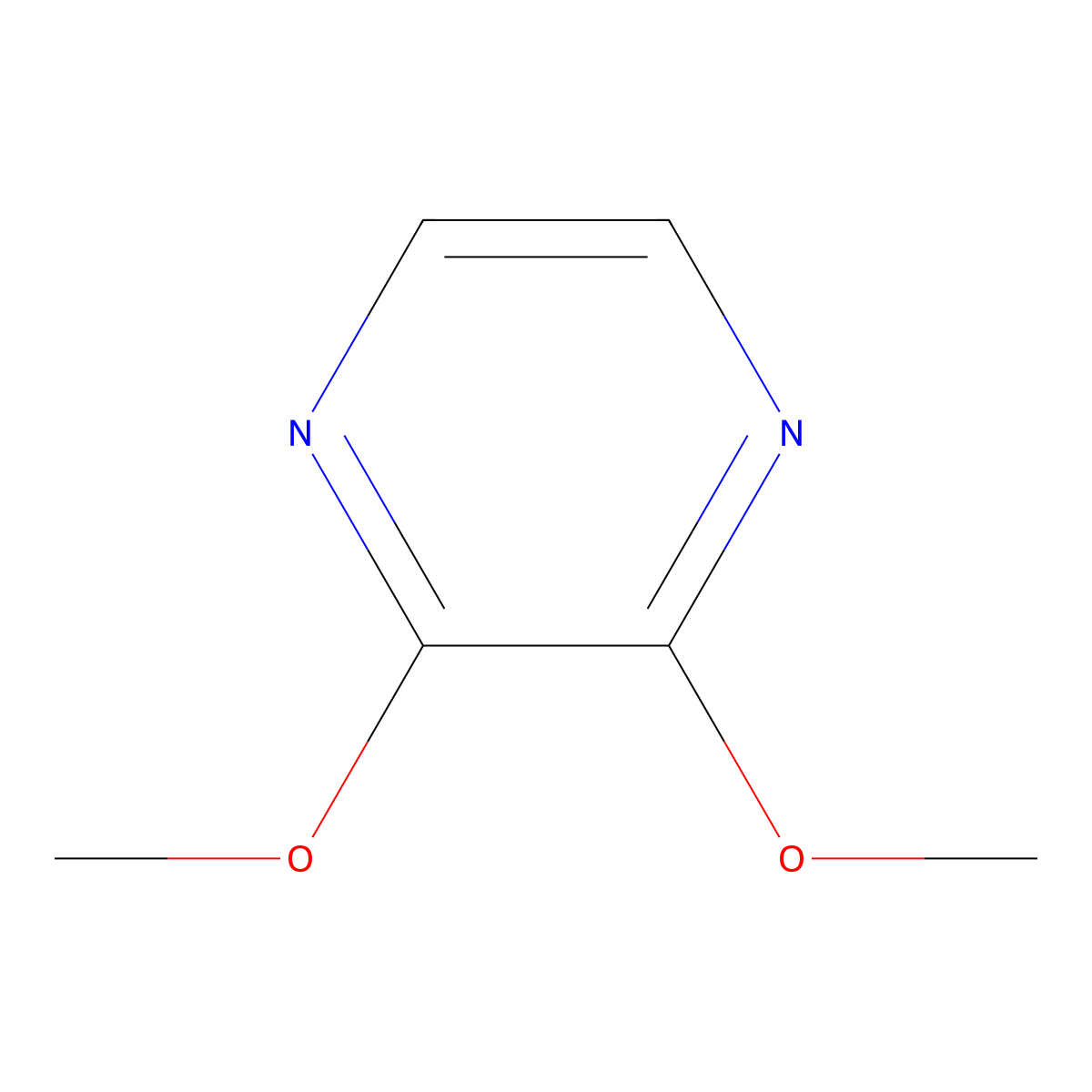 2,3-Dimethoxypyrazine molecular structure, CAS 68468-30-4