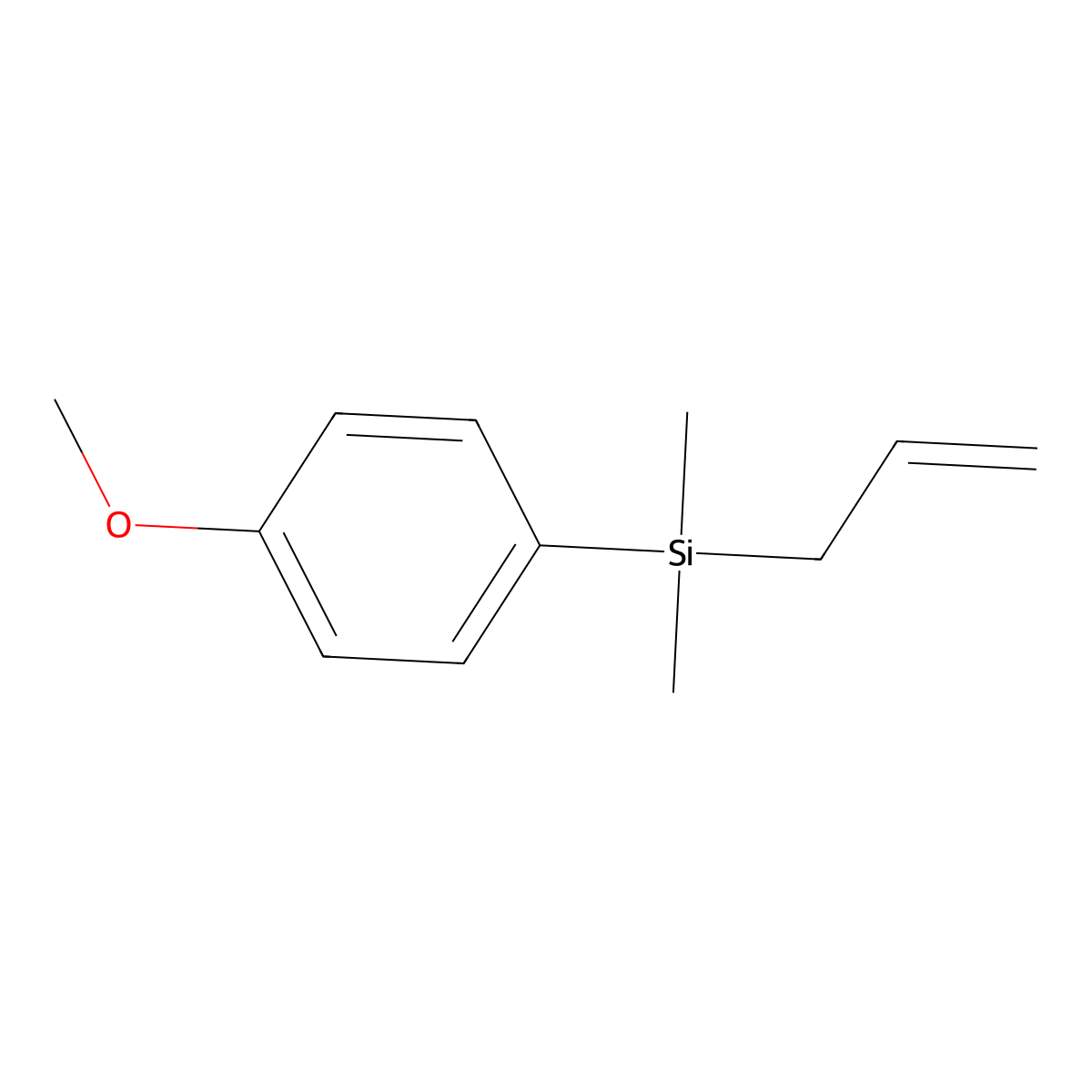Allyl(4-methoxyphenyl)dimethylsilane molecular structure, CAS 68469-60-3