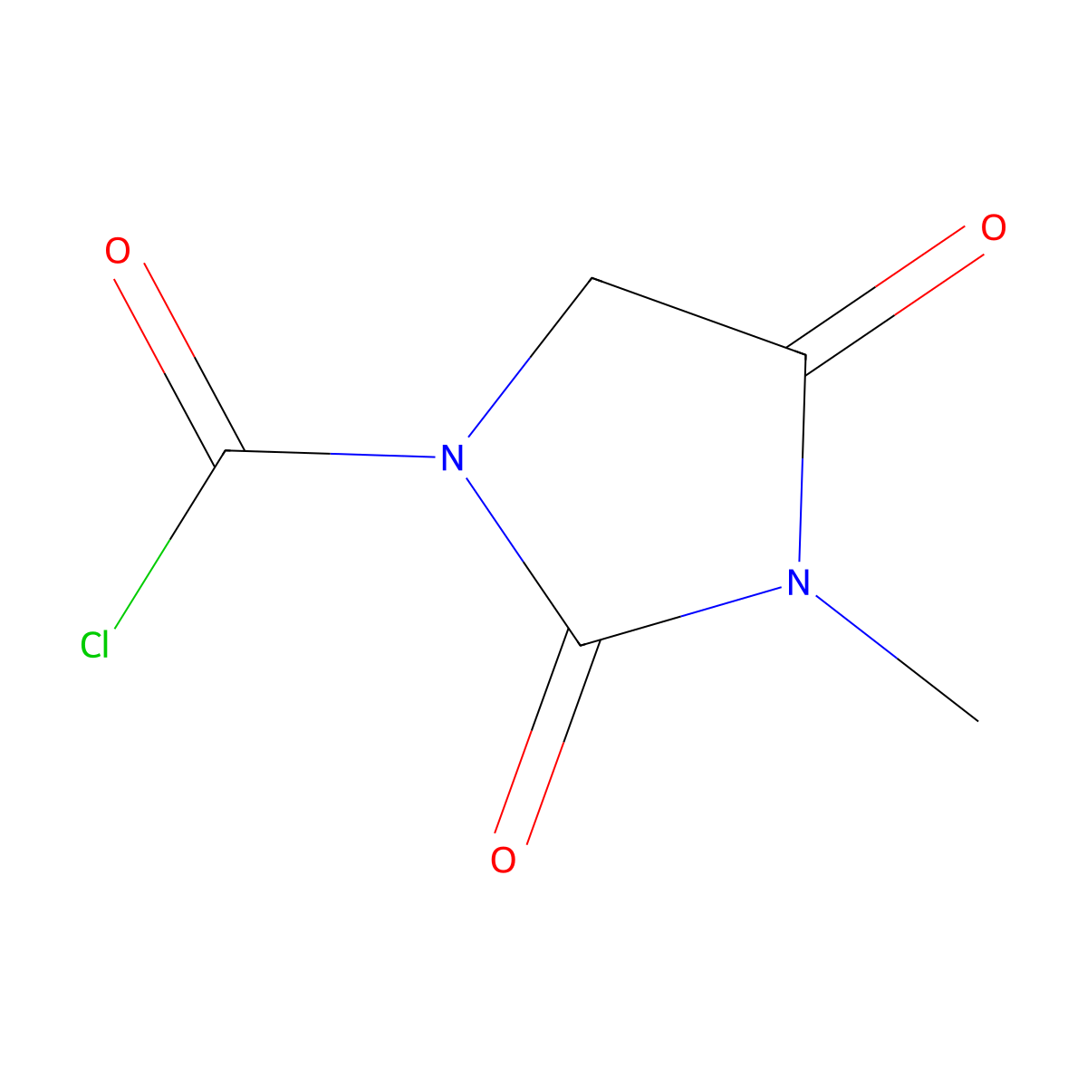 3-Methyl-2,4-dioxoimidazolidine-1-carbonyl chloride molecular structure, CAS 68471-52-3