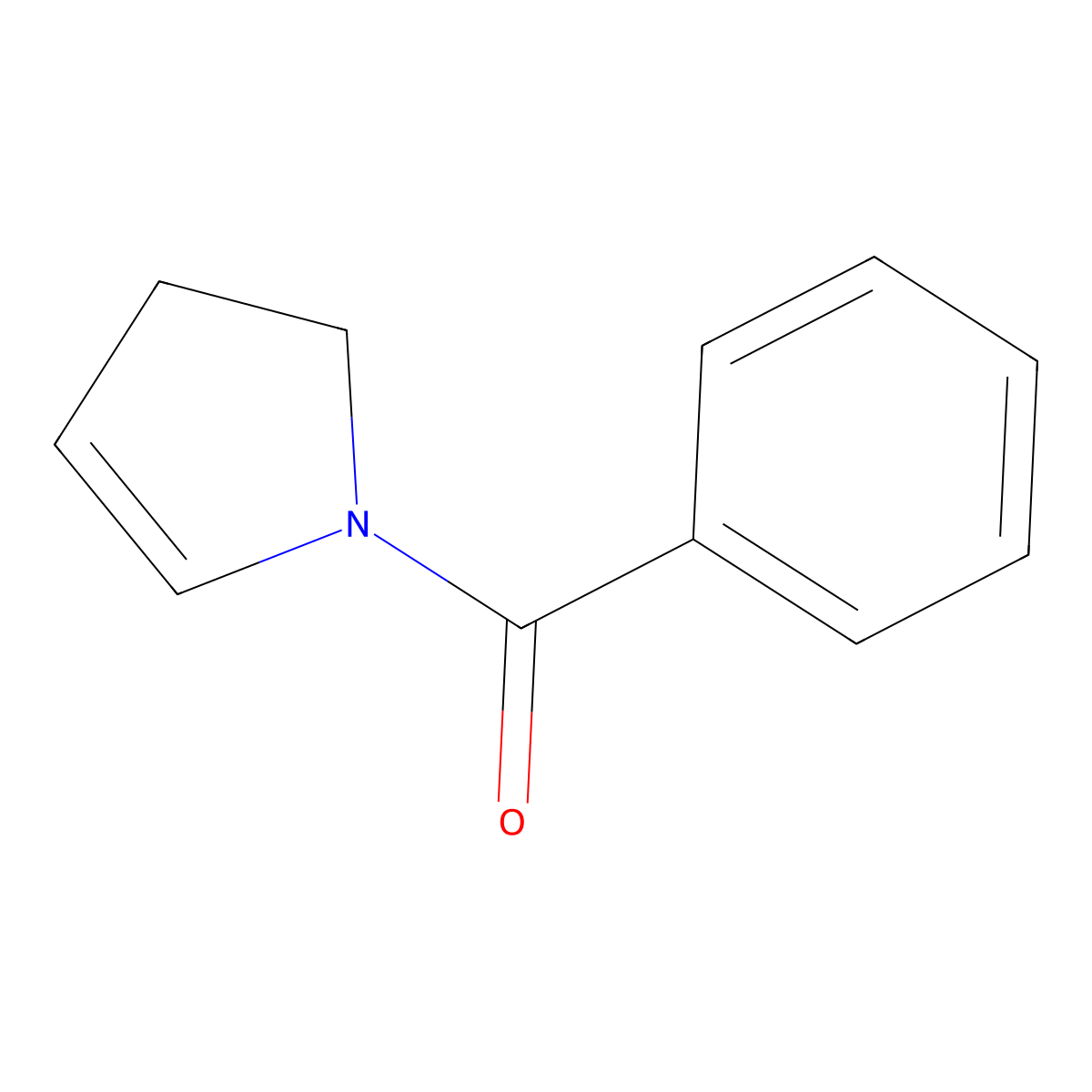 1H-Pyrrole, 1-benzoyl-2,3-dihydro- molecular structure, CAS 68471-55-6
