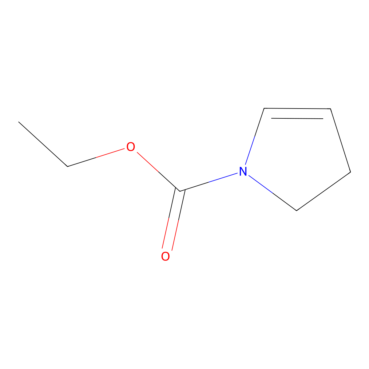 Ethyl 2,3-dihydro-1H-pyrrole-1-carboxylate molecular structure, CAS 68471-56-7