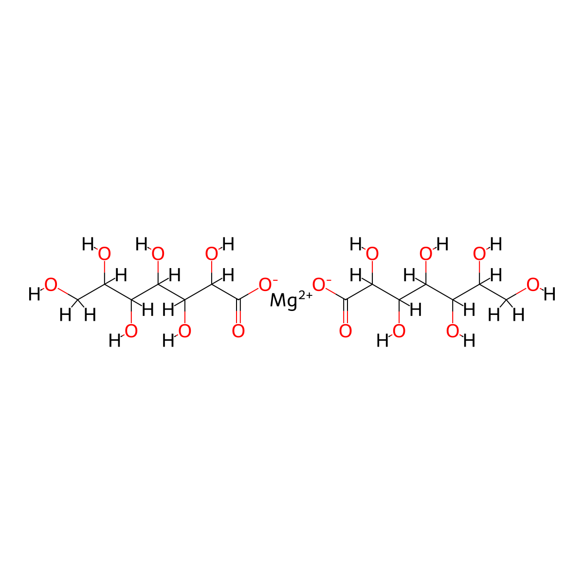 Magnesium, bis(D-glycero-D-ido-heptonato)- molecular structure, CAS 68475-44-5