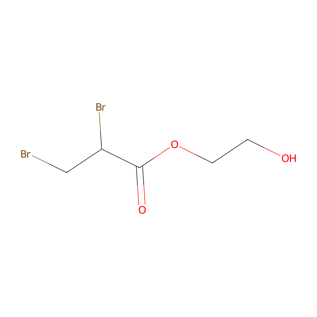 2-Hydroxyethyl 2,3-dibromopropionate molecular structure, CAS 68479-77-6