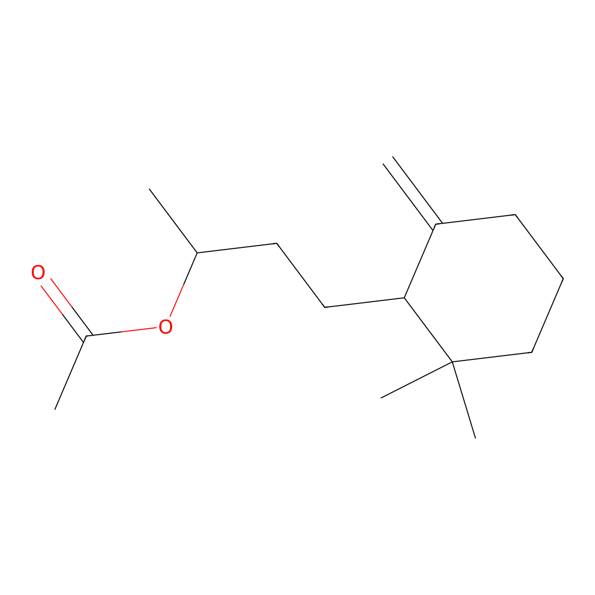 Cyclohexanepropanol, alpha,2,2-trimethyl-6-methylene-, 1-acetate molecular structure, CAS 68479-99-2