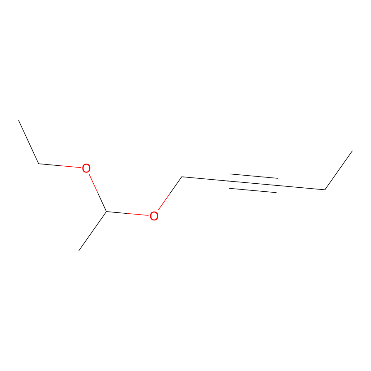 2-Pentyne, 1-(1-ethoxyethoxy)- molecular structure, CAS 68480-09-1