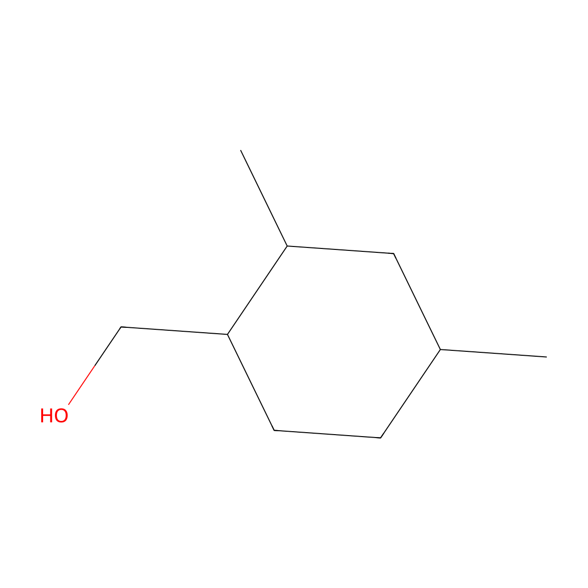 2,4-Dimethylcyclohexanemethanol molecular structure, CAS 68480-15-9