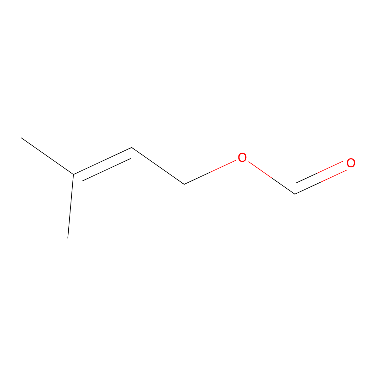 Prenyl formate molecular structure, CAS 68480-28-4